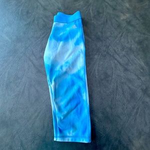 Adidas Climalite Techfit Blue Tie dye print - size Small.